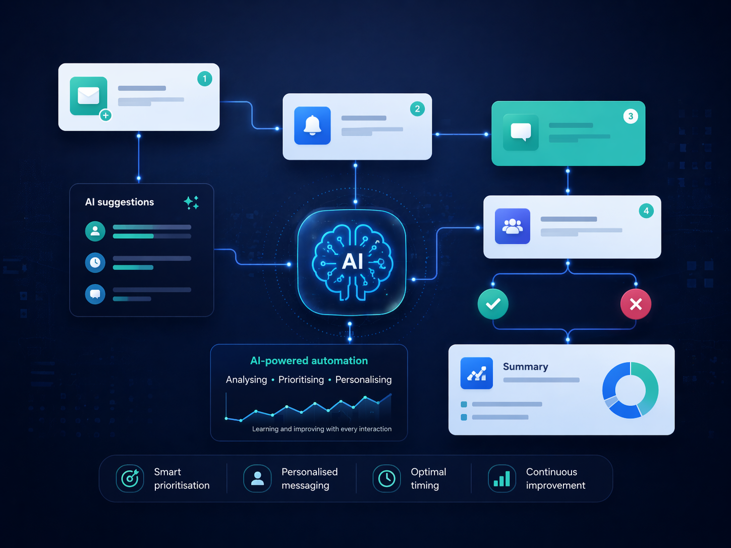 Automation and growth analytics illustration